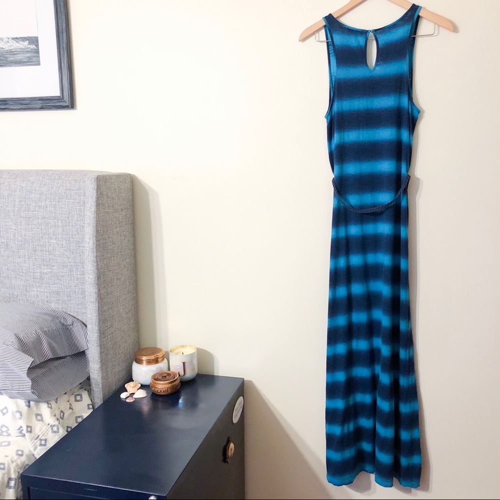 lucky brand | striped maxi dress dip dye small - Picture 2 of 6
